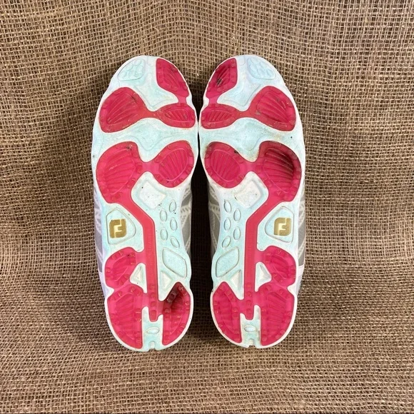 FootJoy Golf Shoes Sport  Spikeless Pink White  Size 9.5M - Picture 11 of 11
